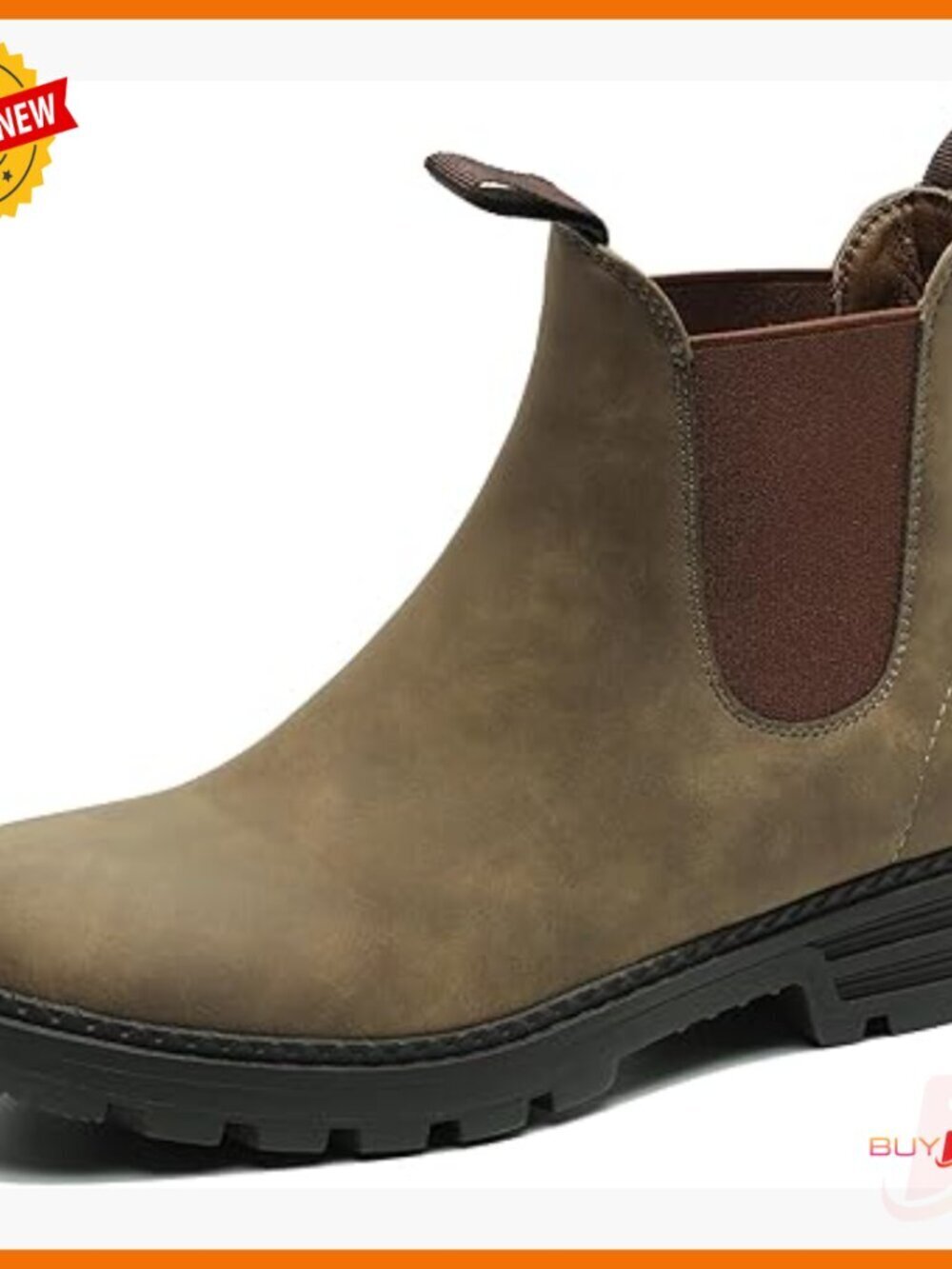 Women's Waterproof Leather Chelsea Hiking Boots Slip-Resistant Ankle Boots